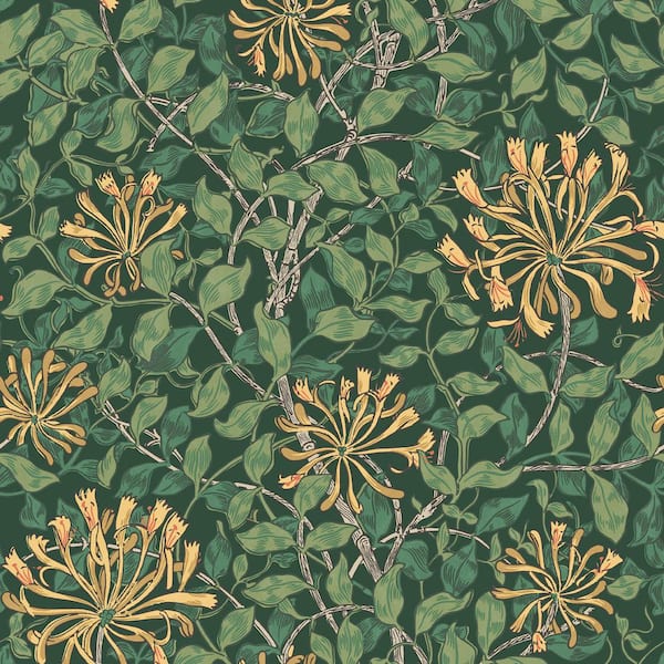 William Morris at Home Honeysuckle Verde Wallpaper