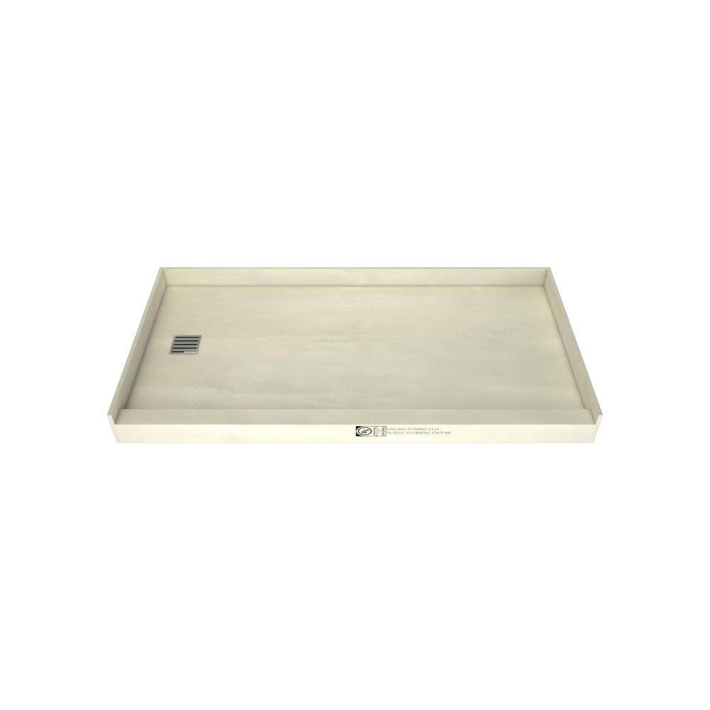 30 In x 60 In Single Curb Tileable Shower Pan with Left Drain and Brushed Nickel Grate price history on PriceWatchPro