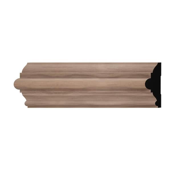 Ekena Millwork WM300 1.06 in. D x 3 in. W x 6 in. L Wood (Walnut) Chair Rail Sample