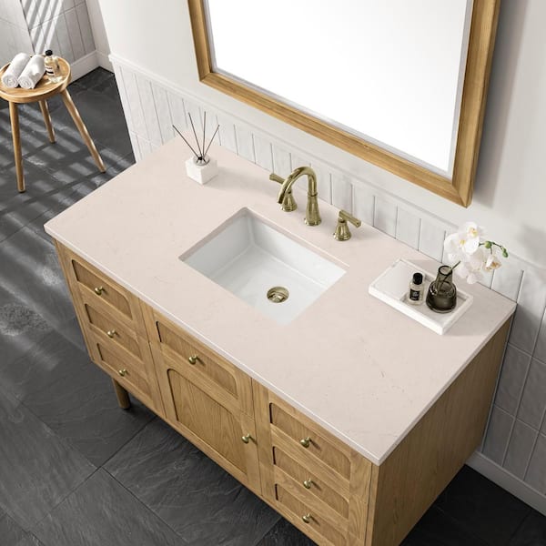 Antorio 48 Single Bathroom Vanity Set Lark Manor Base Finish: Premium Dark Oak, Hardware Finish: Oil Rubbed Bronze