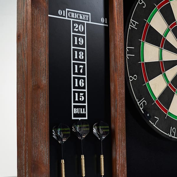  Bristle Dart Boards for Adults: Steel Tip Dart Board Set,  Professional Dartboard and Darts in Game Room/Bar/Office, Regulation Size  High Grade Sisal Dartboards with 6 18g Metal Tip Darts (dartboard-A) 