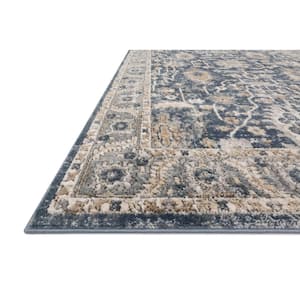 Teagan Denim/Pebble 2 ft. 8 in. x 4 ft. Traditional Area Rug