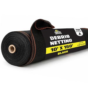 10 ft. x 150 ft. Black Fire Resistant Debris Safety Netting