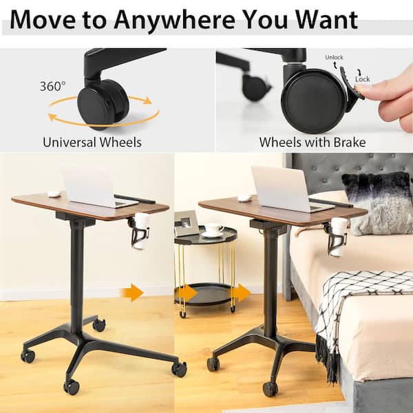 Desk Cup Holder with Headphone Hanger for Desk in Home, Anti-Spill Cup