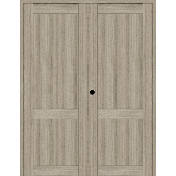 Belldinni 2 Panel Shaker 60 in. x 96 in. Right Active Shambor Wood Composite Solid Core Double Prehung Interior Door