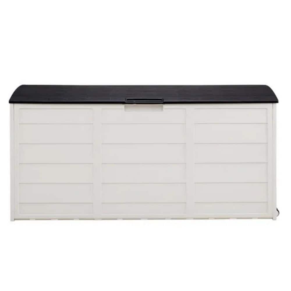 75 Gal. Outdoor Garden Plastic Storage Deck Box Chest Tools Cushions Toys Lockable Seat price history on PriceWatchPro