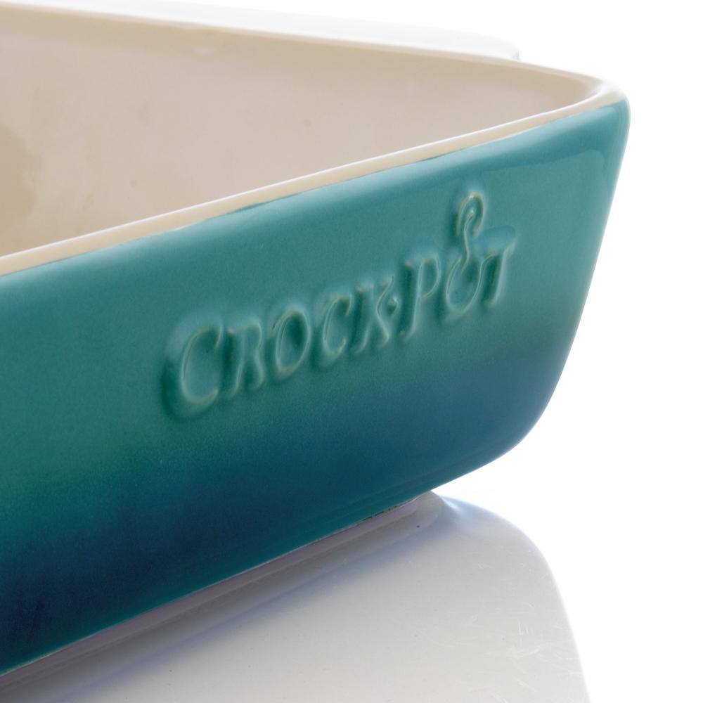 Teal Gradient Ceramic Rectangular Bake Pan, 16.25"