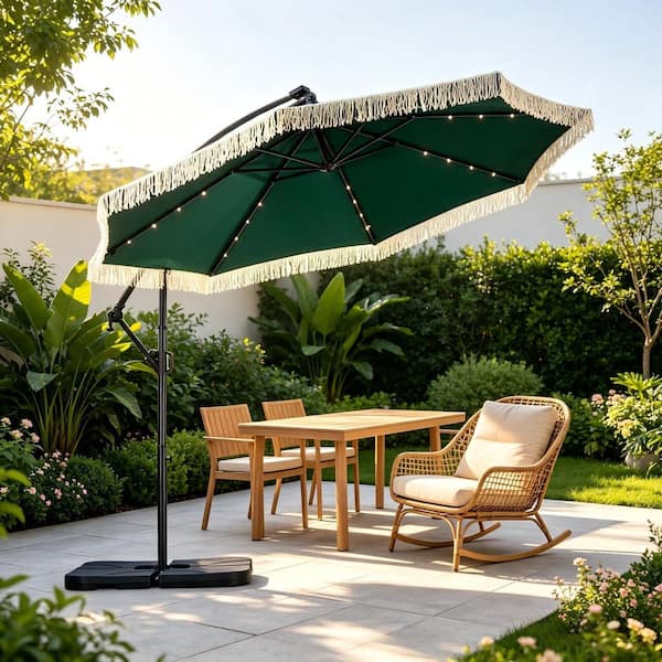 bright green patio umbrella Business & Pleasure Co. The Base Recommendation 1 Pack 9ft Patio Umbrella