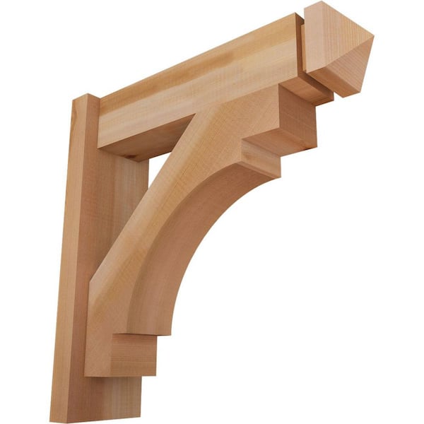 Ekena Millwork 6 in. x 20 in. x 20 in. Western Red Cedar Merced Arts and Crafts Smooth Outlooker