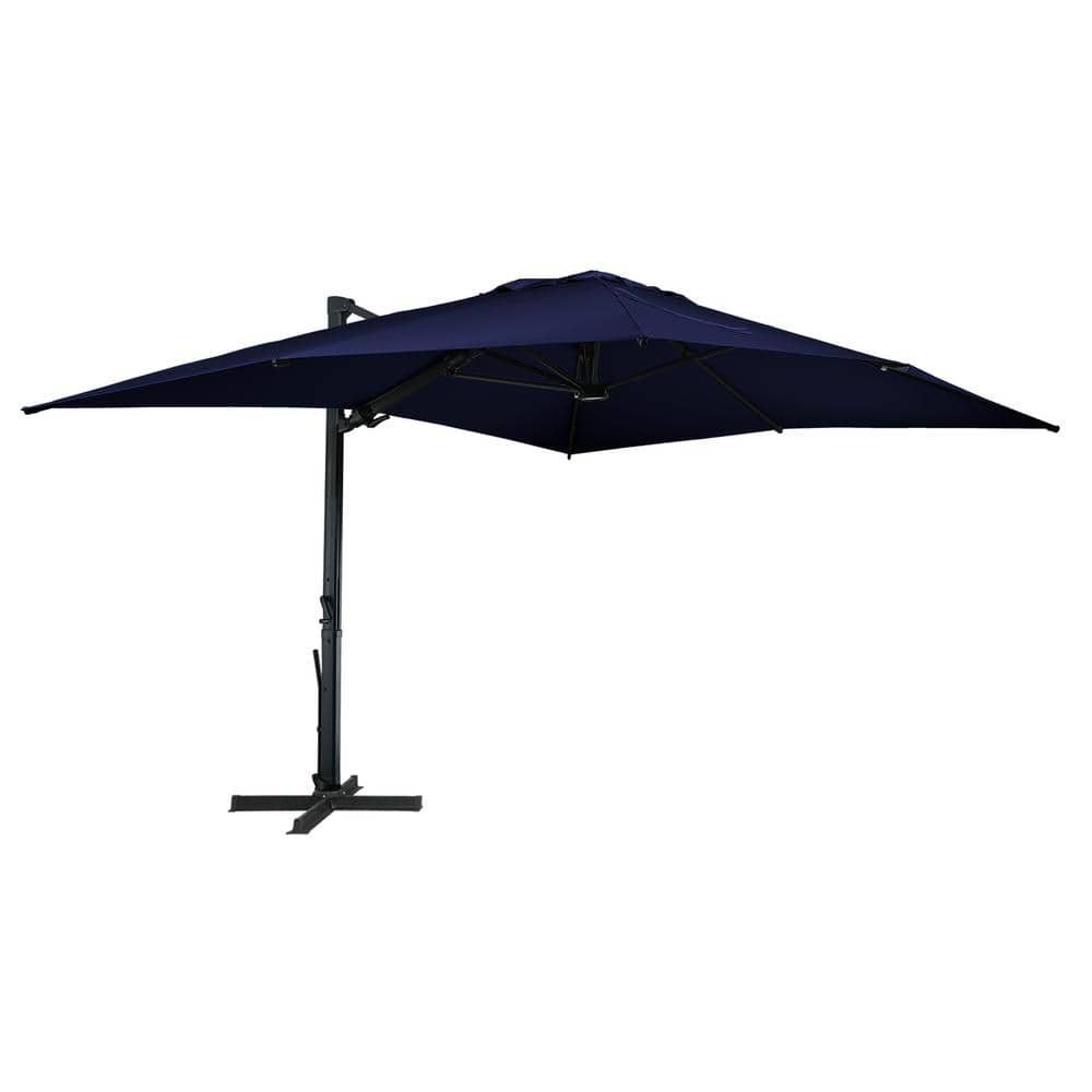 10x13 ft. 360° Rotation Square Cantilever Patio Umbrella with LED Light in Navy Blue price history on PriceWatchPro