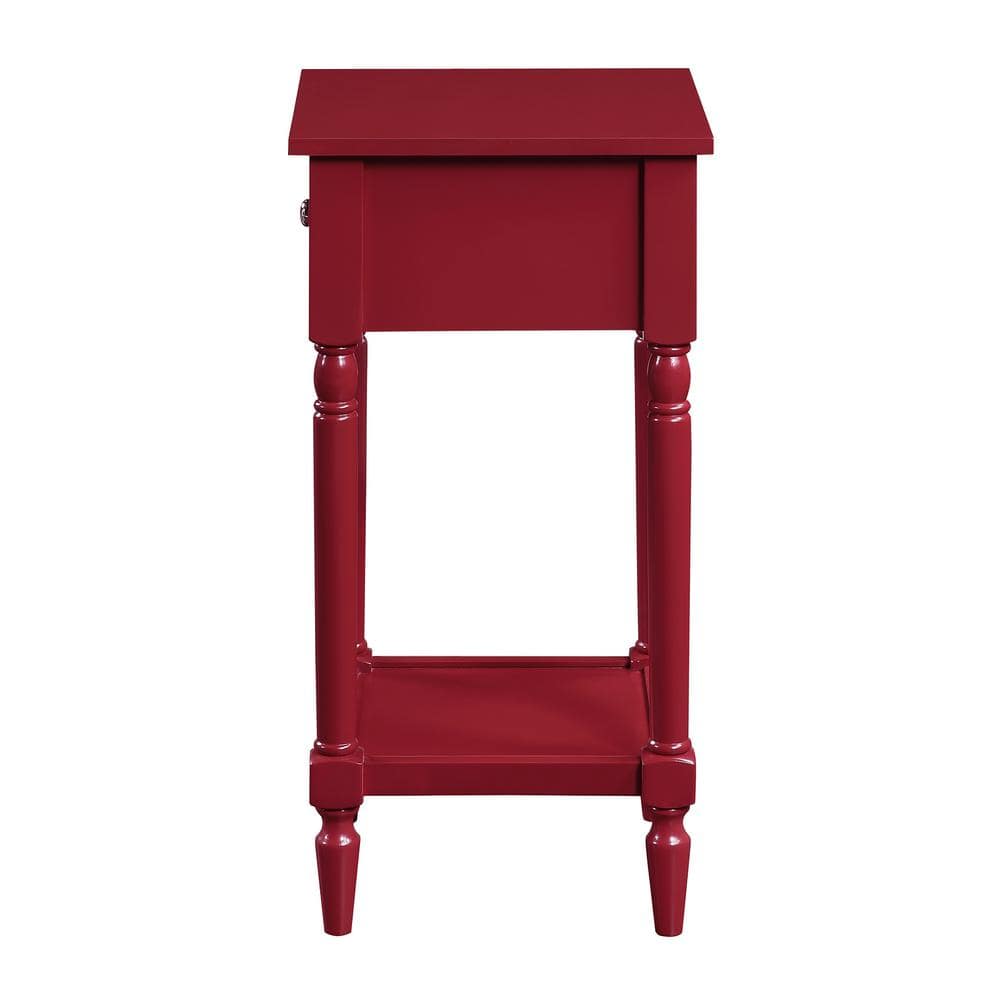 Cranberry Red French Country Khloe Accent Table with Storage