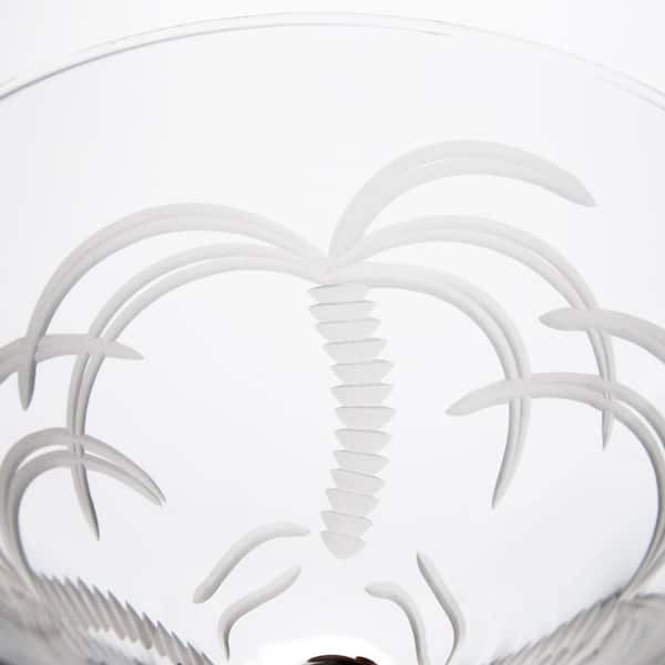 Dropship Palm Tree Design Acrylic Glasses Drinking Set Of 4 Hi