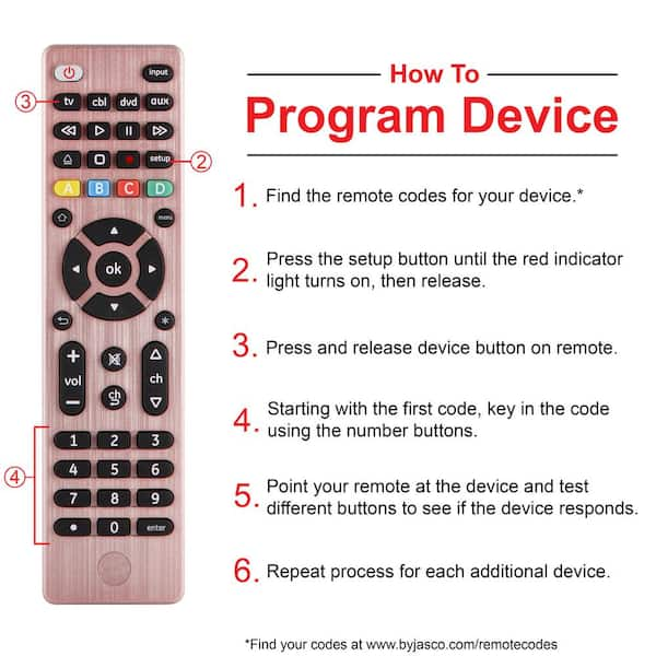 Universal tv deals remote codes