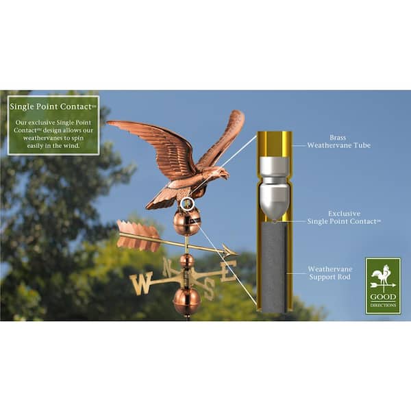 Good Directions 955P Smithsonian Eagle Weathervane Polished Copper for sale online