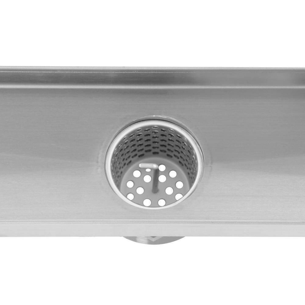 36" Stainless Steel Linear Shower Drain with Square Grate