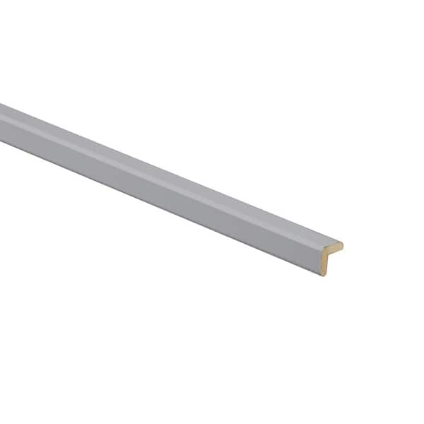Home Decorators Collection 96 in. W x 0.75 in. D x 0.75 in. H Solid Wood Kitchen Cabinet Outside Corner Molding in Pearl Gray
