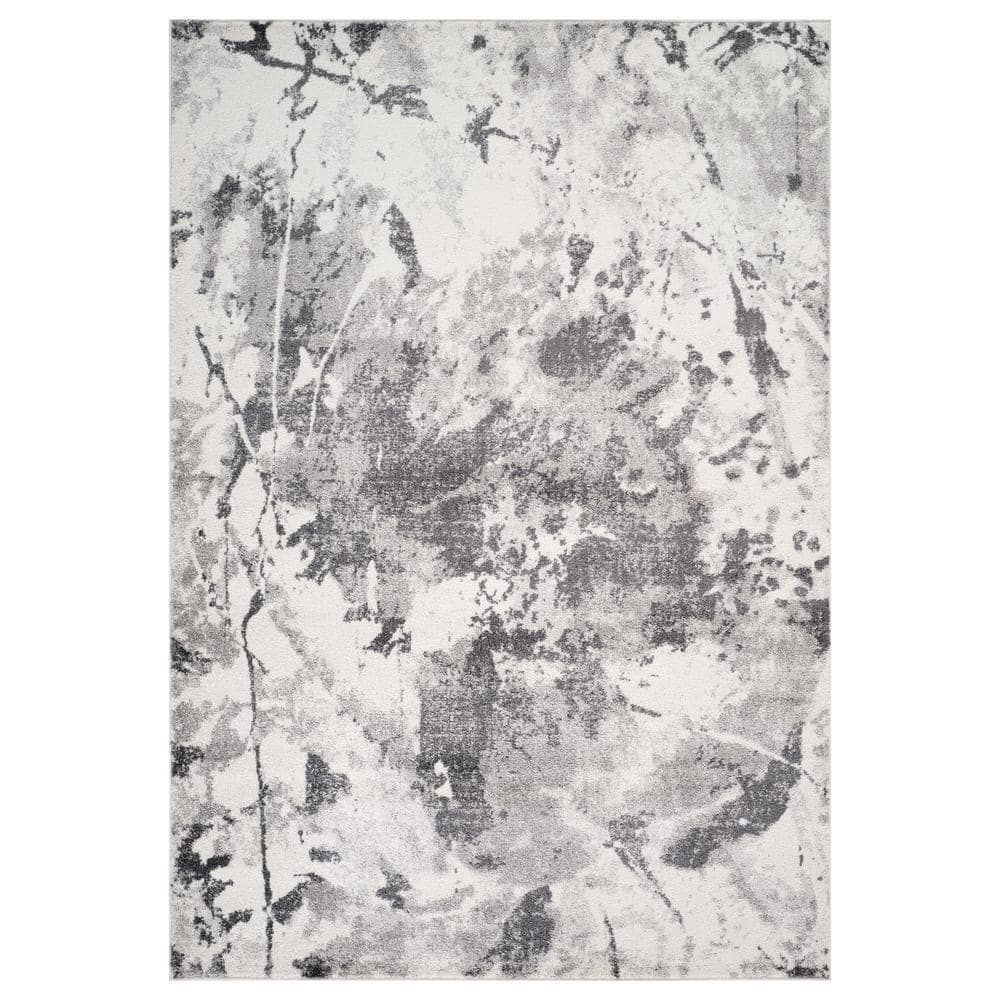 White Abstract Pattern Area Rug Amer Rugs Clifton 8 x 10 Ivory Abstract Pattern Area Rug for High ...