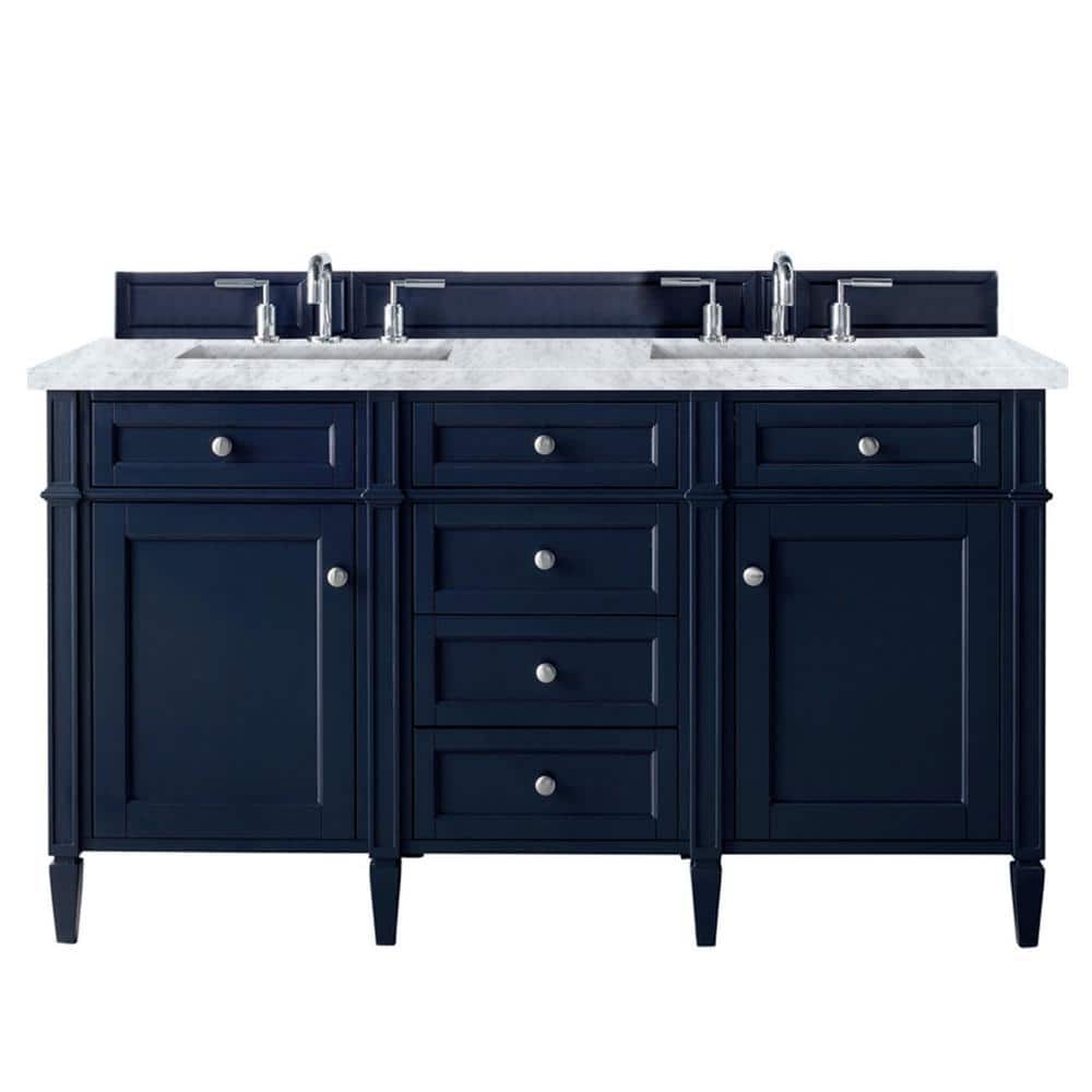 Brittany 60 in. W x 23.5 in.D x 34 in. H Double Bath Vanity in Victory Blue