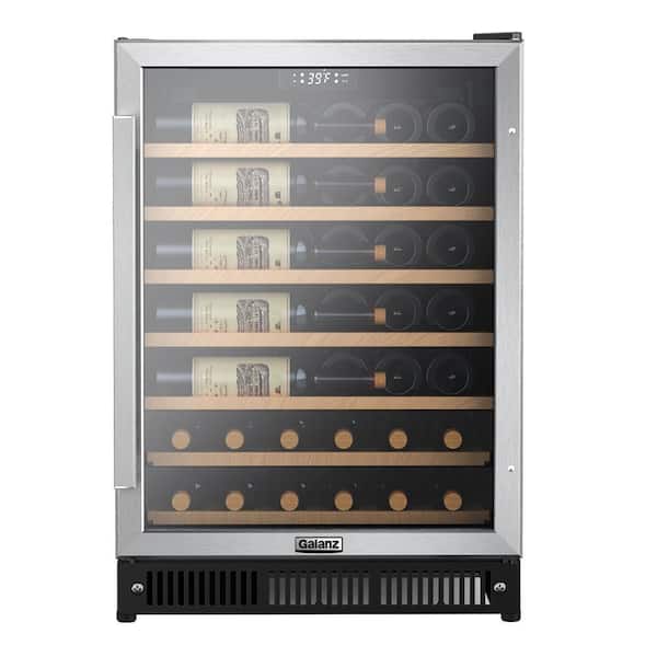 Galanz 24 in. 47-Bottle Wine Cooler in Stainless Steel, with Electrical Temperature Control