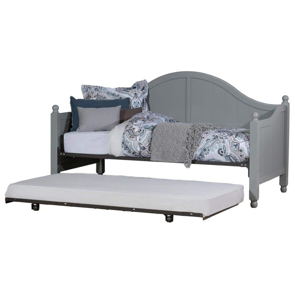 Augusta Gray Twin Daybed with Suspension Deck and Roll Out Trundle Unit -  Hillsdale Furniture, 2545DBLHTR