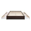 Prepac Select Espresso King 4-Post Platform Bed With 4-Drawers EBSK ...