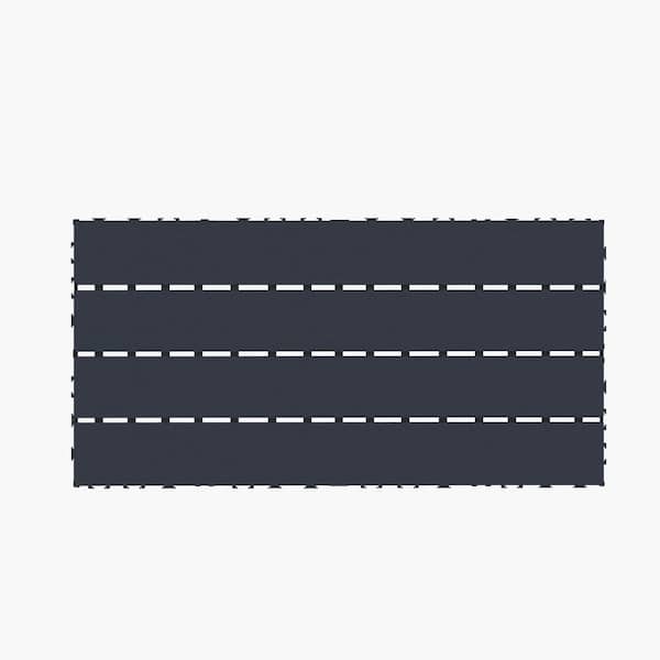 Siavonce 1 ft. x 2 ft. Patio Deck Tiles, DIY Module Interlocking Decking Tiles Floor Tile, Gray (24-Pieces)