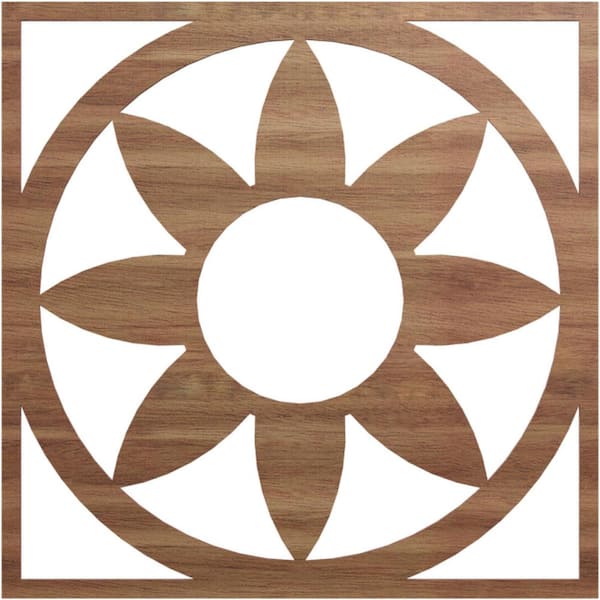 Ekena Millwork 32 in. x 11.125 in. x 0.375 in. Wood Medallion