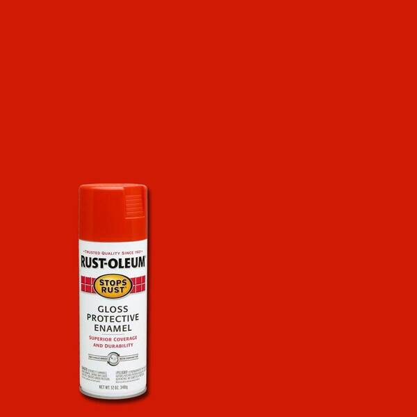 Rust-Oleum Stops Rust 12 oz. Protective Enamel Gloss Burnt Orange Spray Paint (6-Pack)