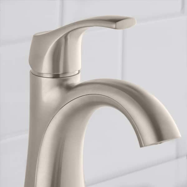 Arnette Single Handle Single Hole Bathroom Faucet in Brushed Nickel Arnette Single Handle Single Hole Bathroom Faucet in Brushed Nickel