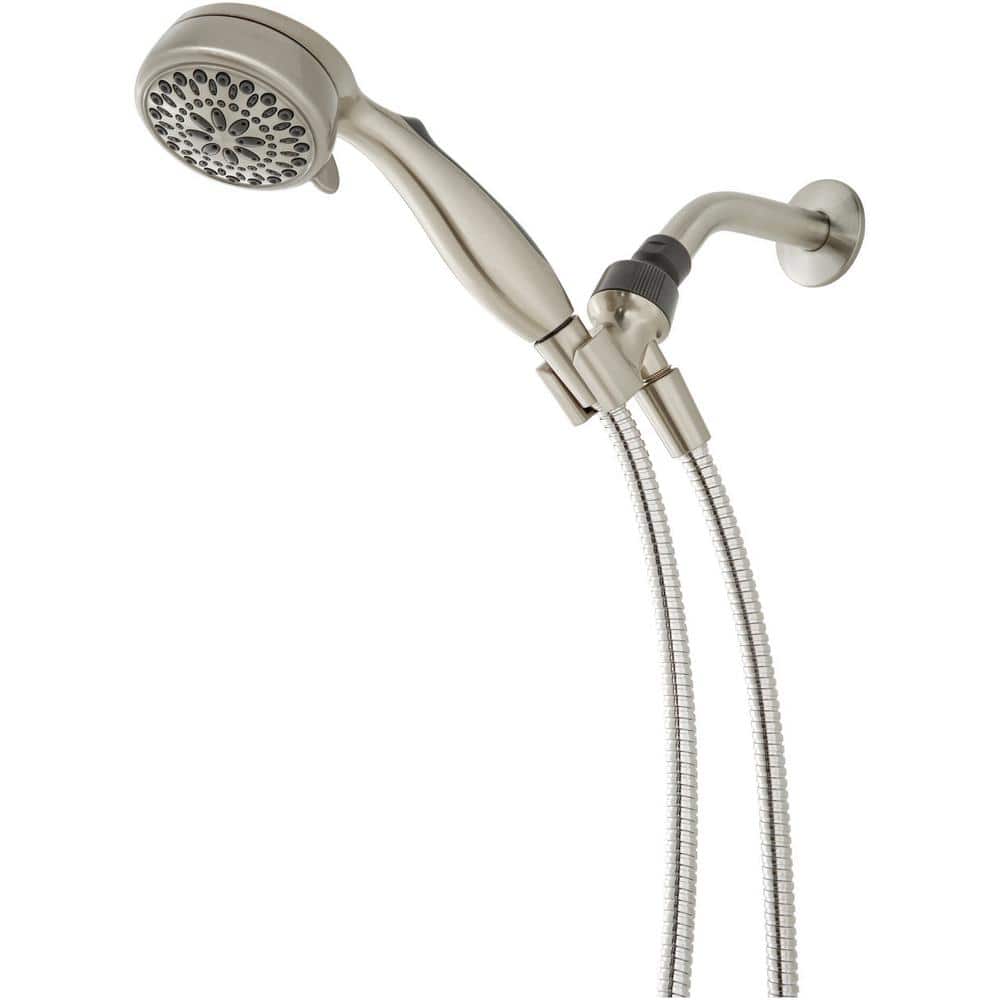 Satin Nickel 7-Function Handheld Showerhead with 6 ft Hose