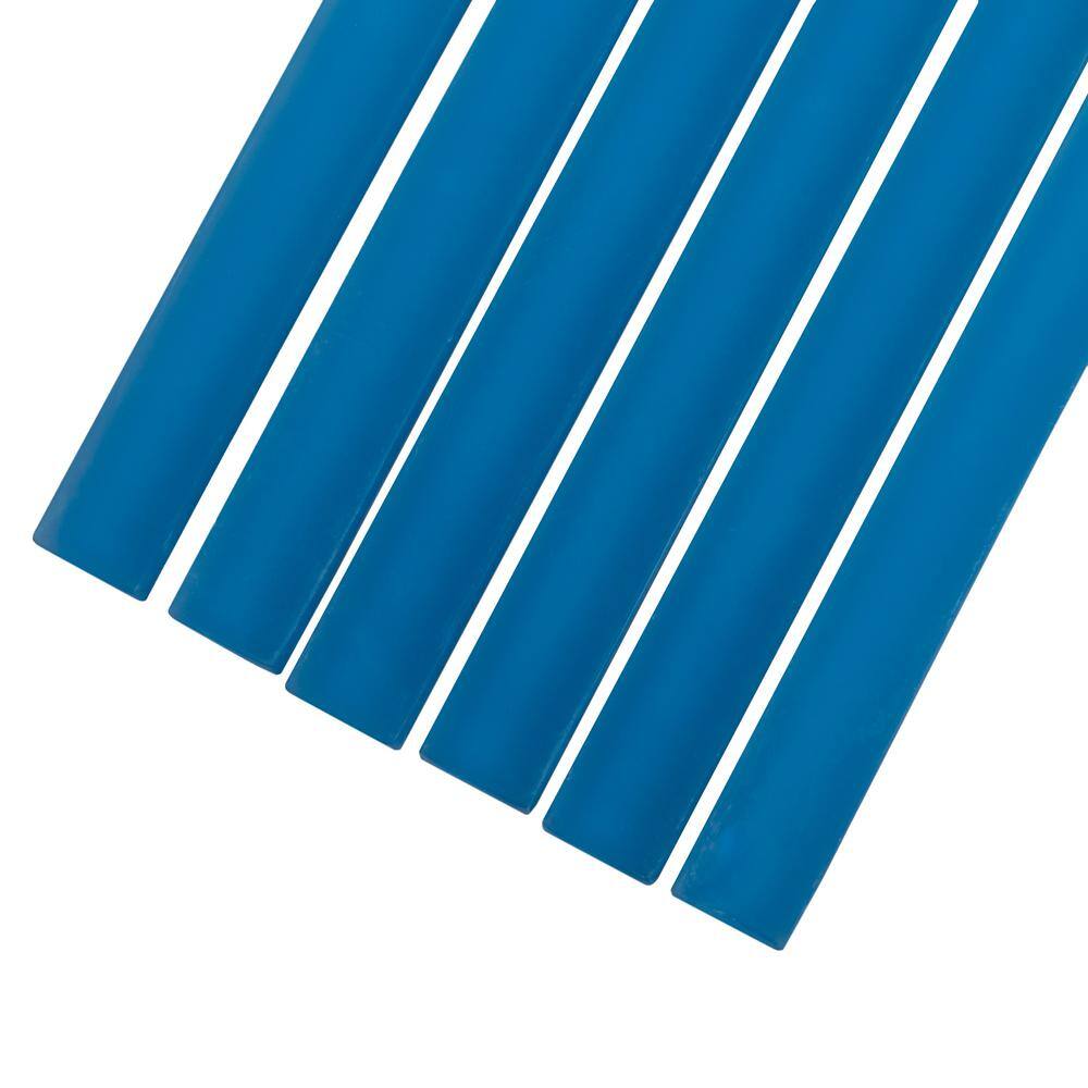 Cerulean Blue Matte Glass Pencil Liner Tile Trim, 12-inch