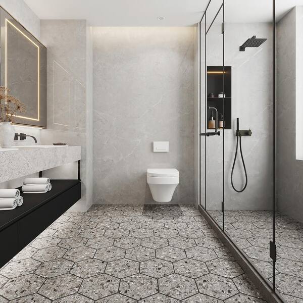 Giorbello Ceppo Gray 10-in x 10-in Glazed Porcelain Stone Look Floor and Wall Tile (17.36-sq. ft/ Carton)