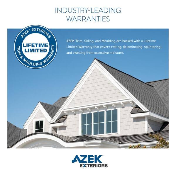 AZEK Traditional 4/4-in x 6-in x 16-ft PVC Smooth Trimboard