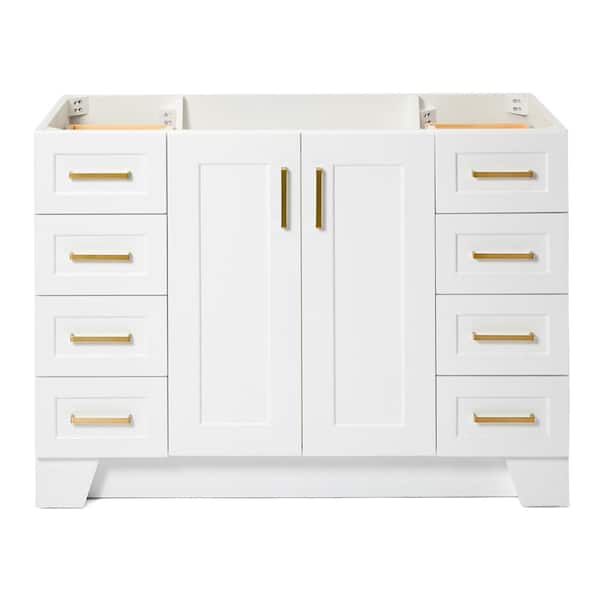 ARIEL Taylor 48 in. W x 21.5 in. D x 34.5 in. H Freestanding Bath Vanity Cabinet Only in White
