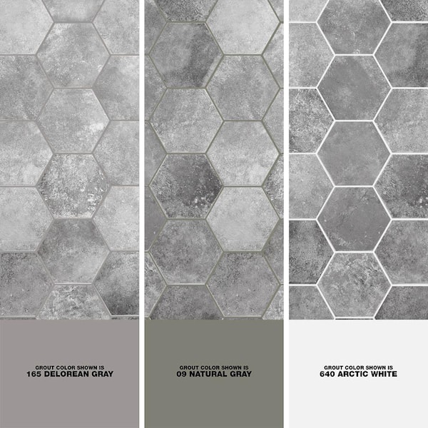 Ivy Hill Tile Hayes Gris 7.87 in. x 9.44 in. Matte Porcelain Floor