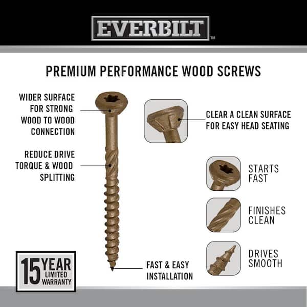#10 x 3 in. Star Drive Flat Head Exterior Wood Screws 5 lbs.-Box (347-Piece)