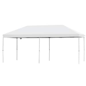 10 ft. x 20 ft. Folding Portable Canopy Tent Gazebo with an Adjustable-Height Frame, UV-Fighting Roof, and Carrying Bag