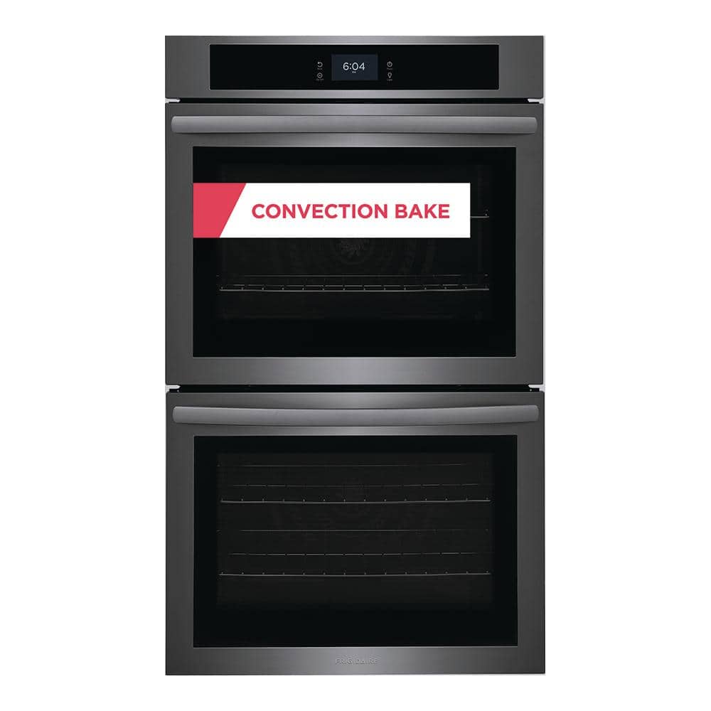 Frigidaire 30 in. Double Electric Built-In Wall Oven with Convection in Black Stainless Steel