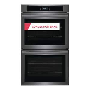 30 in. Double Electric Built-In Wall Oven with Convection in Black Stainless Steel
