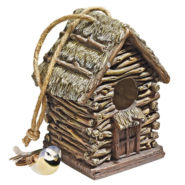 Design Toscano Backwoods Polyresin Cottage Multi-Species Bird House