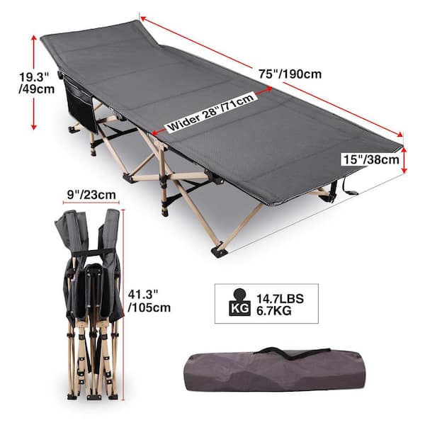 Wide shop camp bed