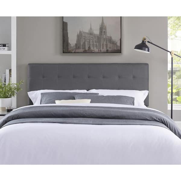 HOMESTOCK Light Gray Headboards for Full size bed, Tufted Bed Headboard, Upholstered Headboard