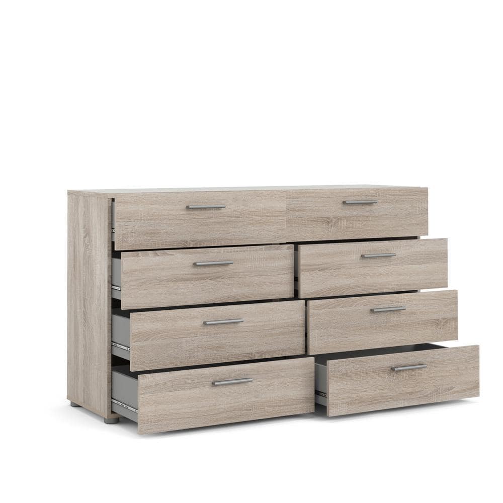 Austin Double 8-Drawer White Contemporary Dresser