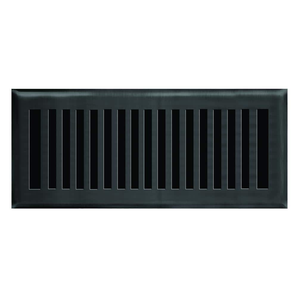 4 in. x 12 in. New York Modern Floor Register in Matte Black price history on PriceWatchPro