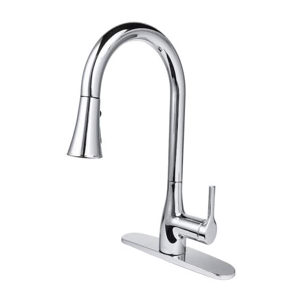 FLOW Classic Series Single-Handle Standard Kitchen Faucet in Chrome