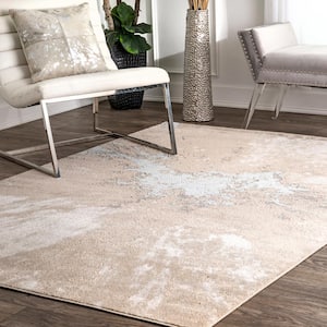 Cyn Modern Abstract Beige 8 ft. x 10 ft. Area Rug
