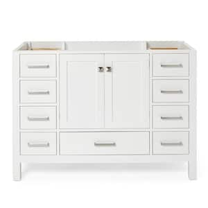 Cambridge 48 in. W x 21.5 in. D x 34.5 in. H Freestanding Bath Vanity Cabinet Only in White