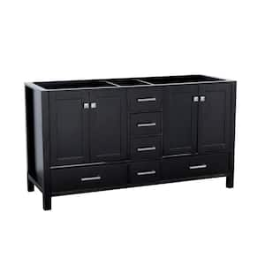 Cambridge 60 in. W x 21.5 in. D x 34.5 in. H Double Freestanding Bath Vanity Cabinet Only in Espresso