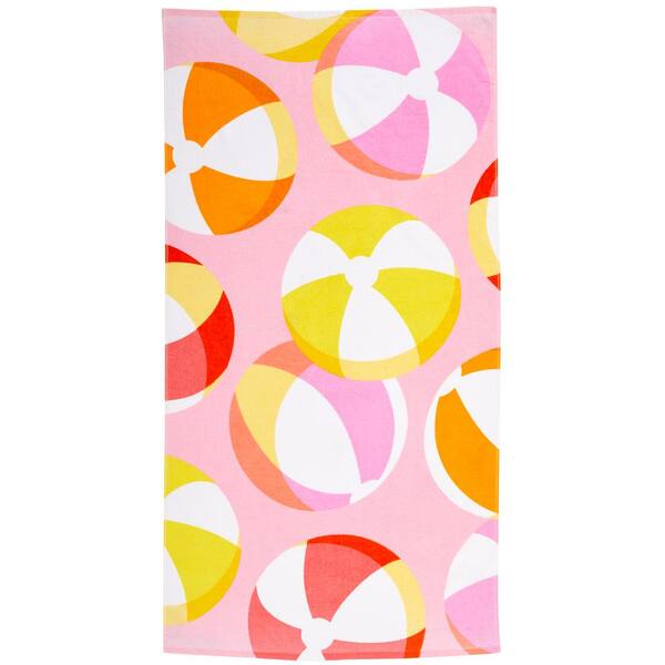 FRESHFOLDS Pink 100% Cotton Premium Single Ultra Soft Beach Towel