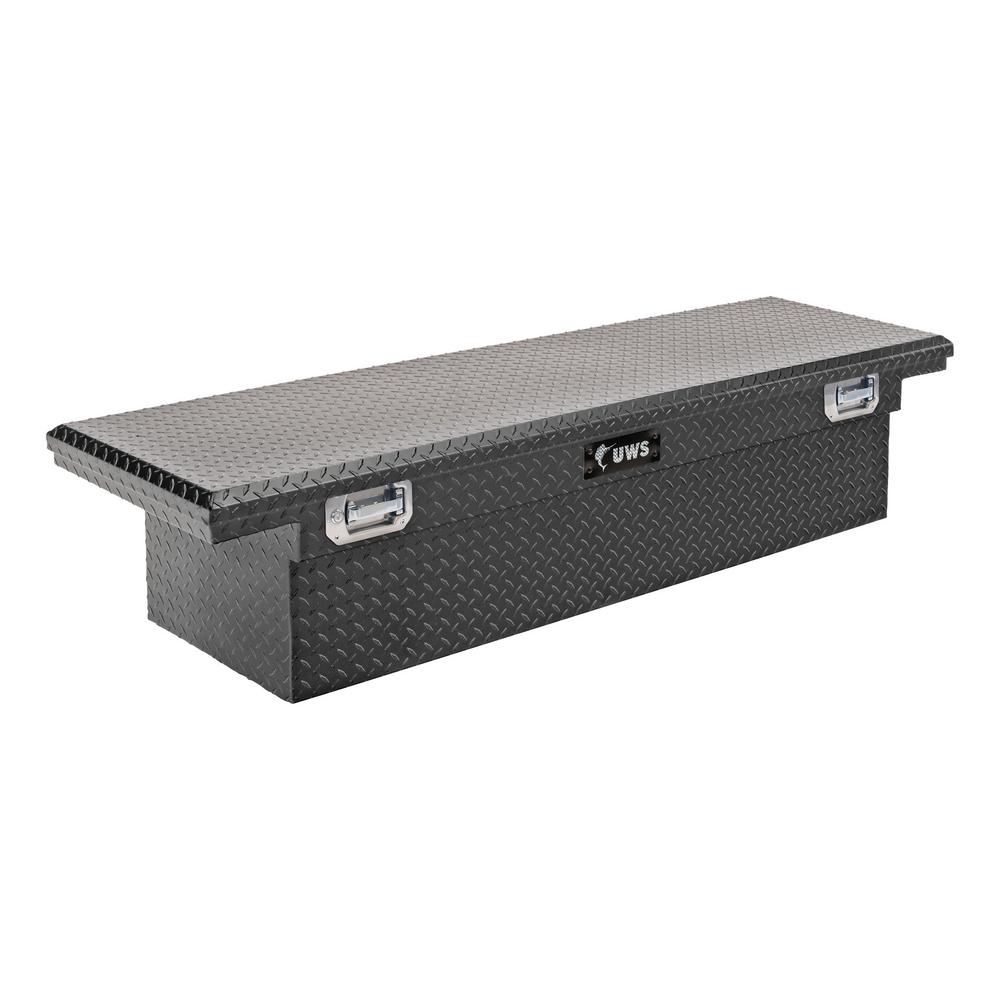 12.12 in. Matte Black Aluminum Low Profile Crossbed Truck Tool Box 12.12 in. Matte Black Aluminum Low Profile Crossbed Truck Tool Box